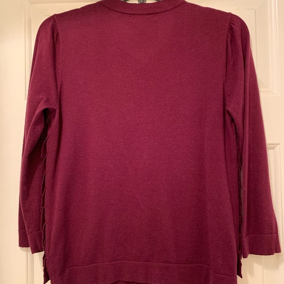 Banana Republic Tiered Cardigan - Plum Colored - Picture 4 of 6